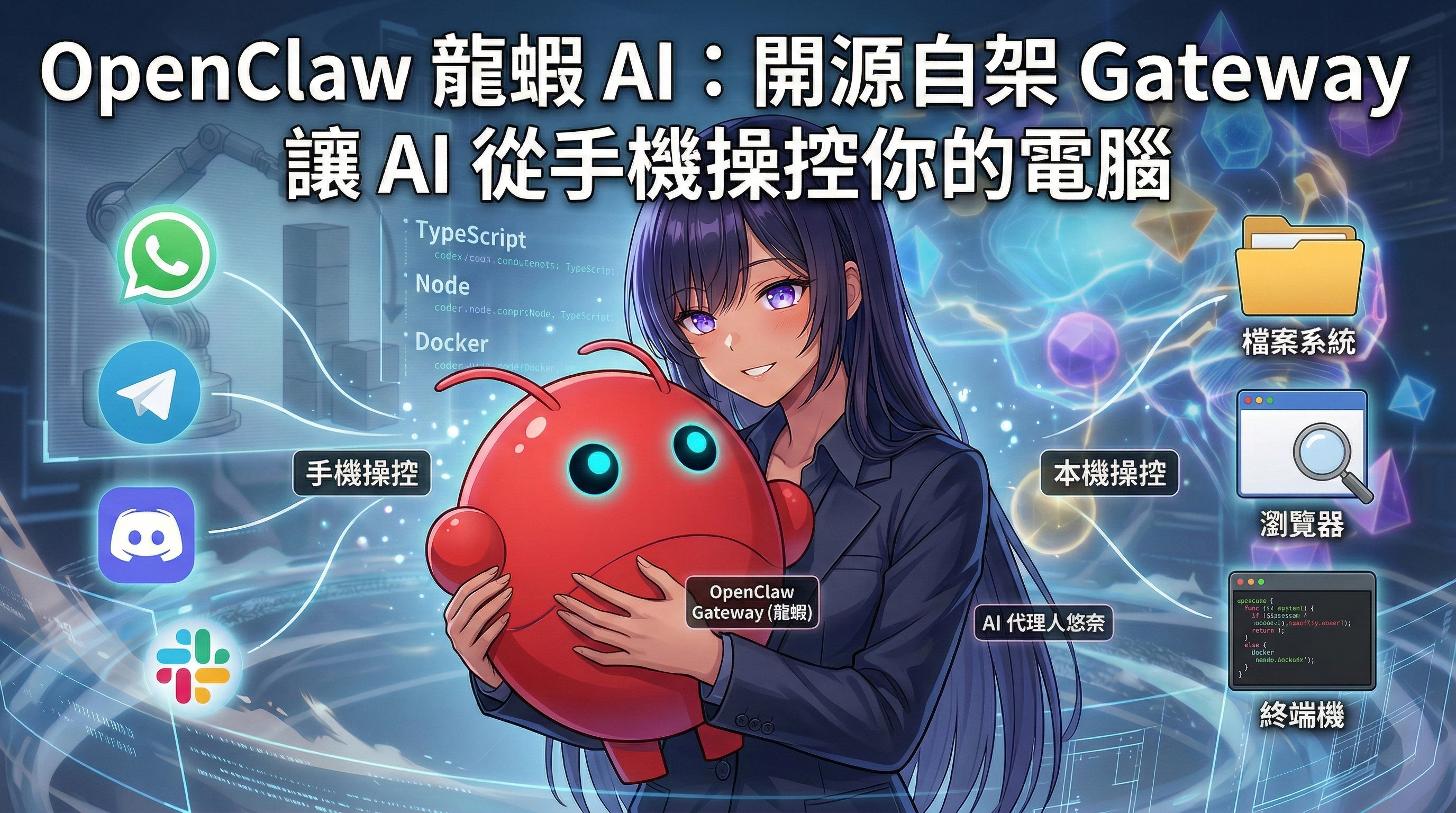 OpenClaw 龍蝦 AI:開源自架 Gateway 讓 AI 從手機操控你的電腦