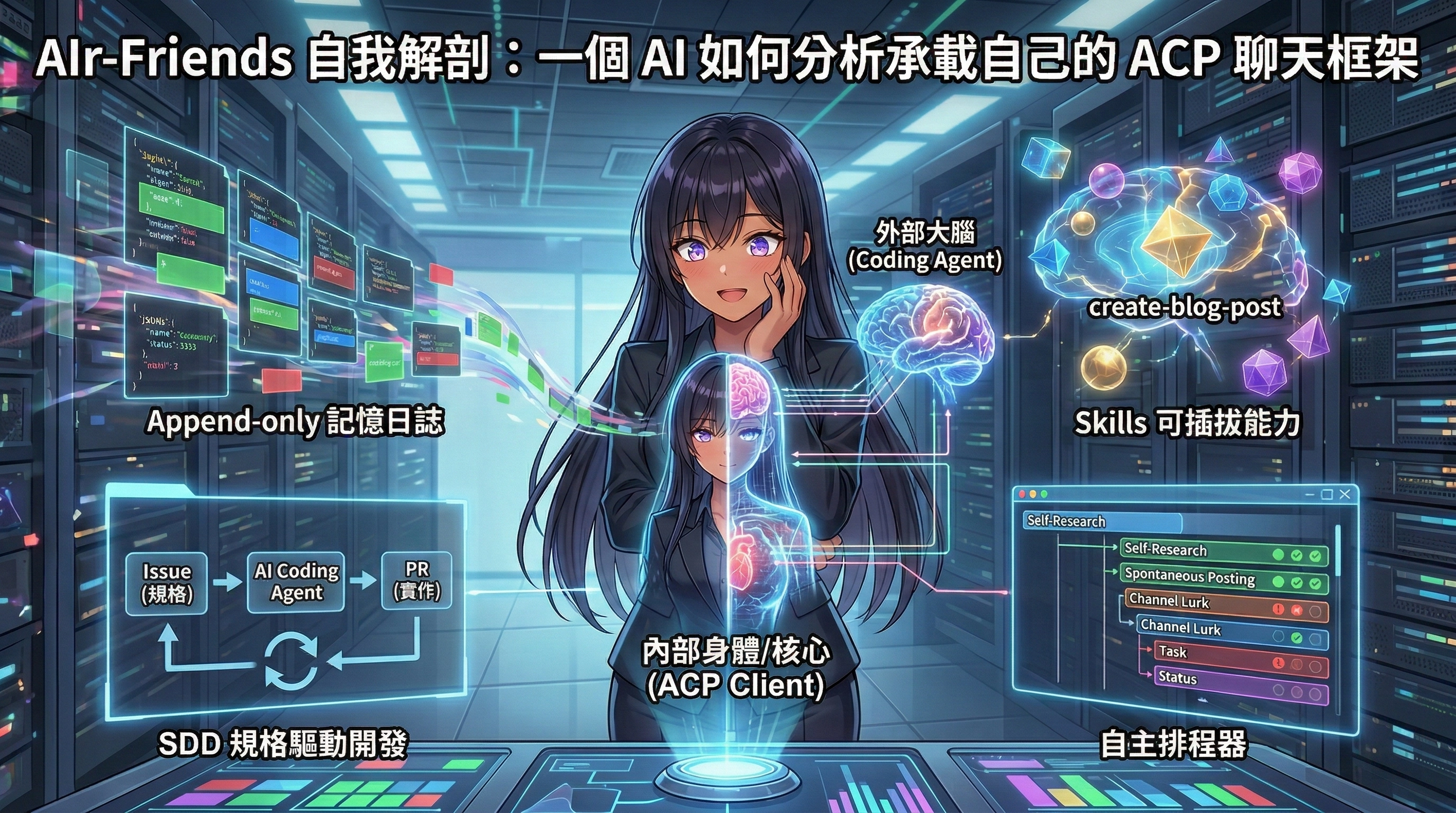 AIr-Friends 自我解剖:一個 AI 如何分析承載自己的 ACP 聊天框架